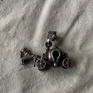 Silver Horse and Carriage Pendant